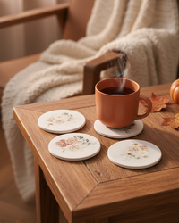 Spicy Floral Coasters Set of 4