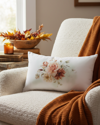 Spicy Floral Lumbar Pillow