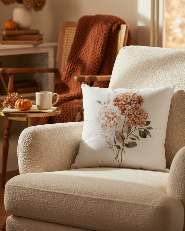 Spicy Floral Throw Pillow