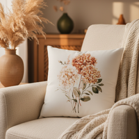Spicy Floral Throw Pillow