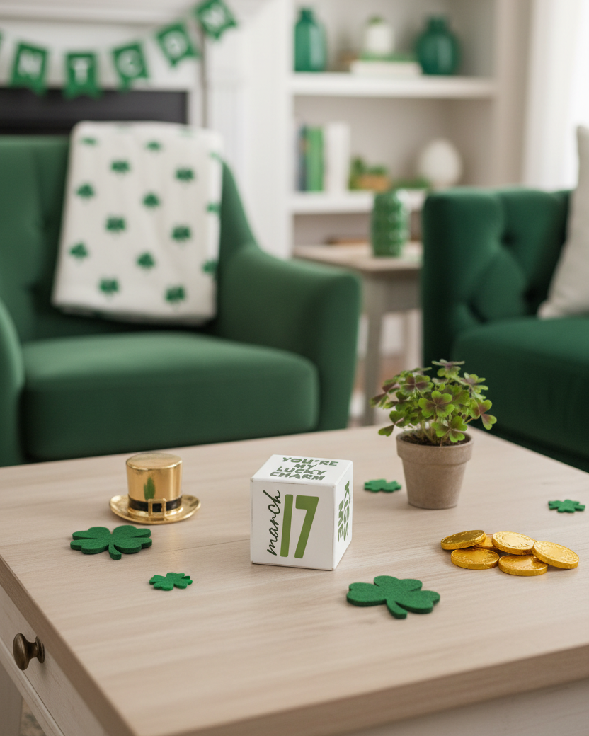 St. Patrick's Decorative Wood Cube