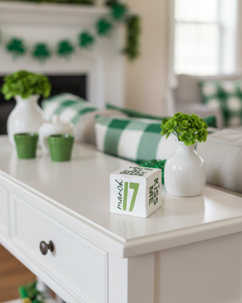 St. Patrick's Decorative Wood Cube