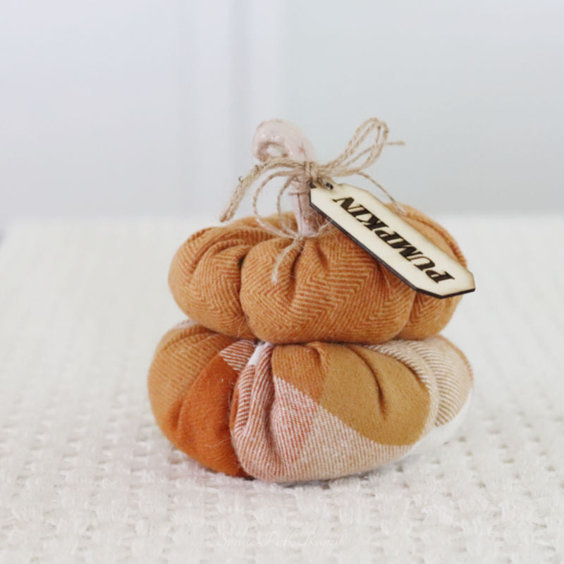 Plaid Stacked Pumpkin