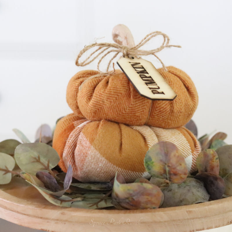 Plaid Stacked Pumpkin