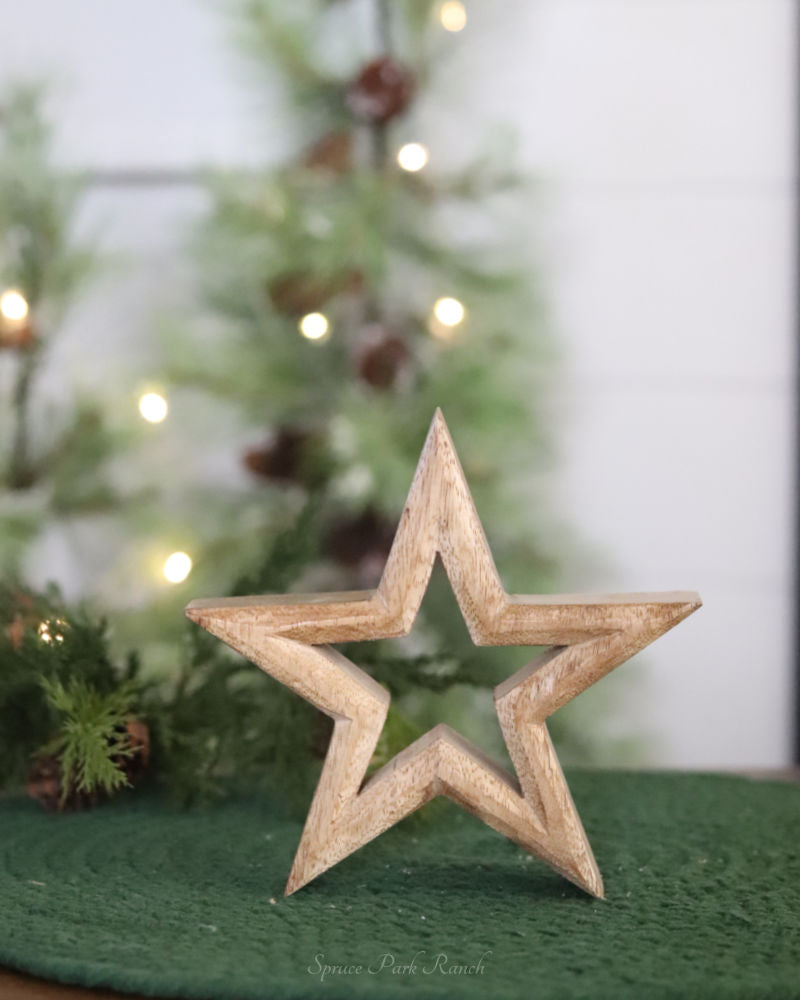 Mango Wood Star Cutout