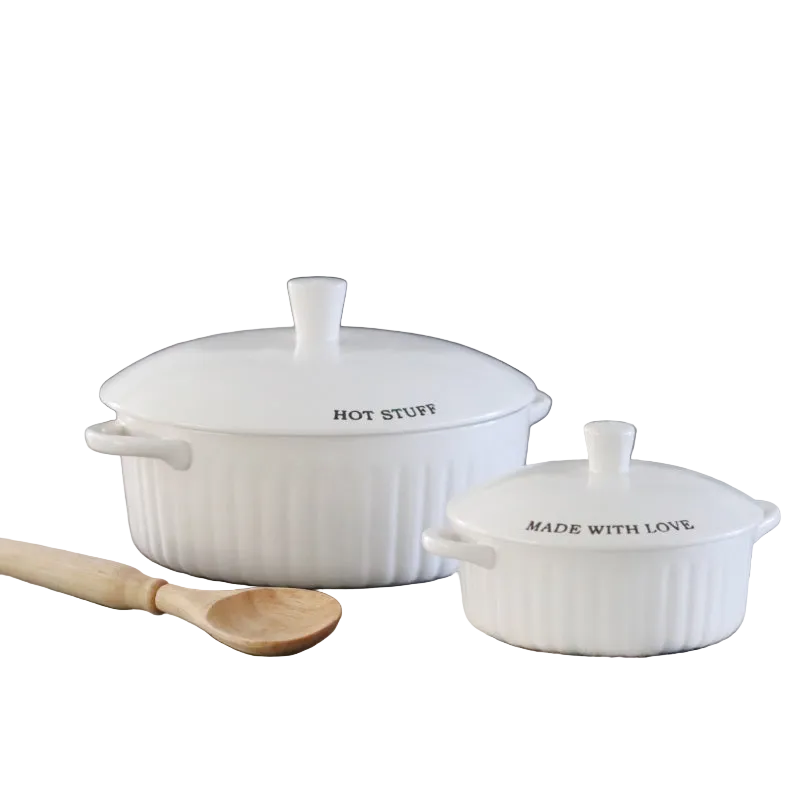 Stoneware Covered Casserole