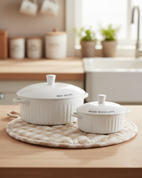 Stoneware Covered Casserole