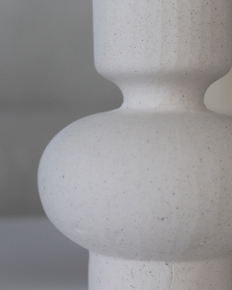 Ceramic Chalk White Candle Holder