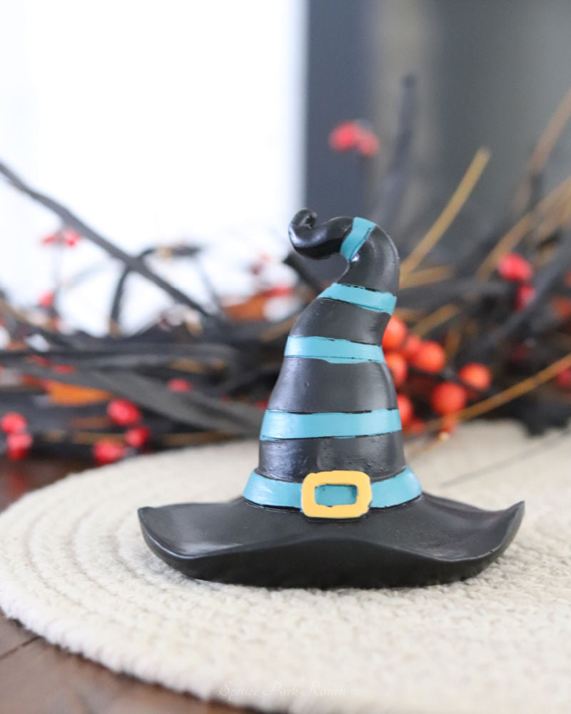 Striped Resin Witch Hat