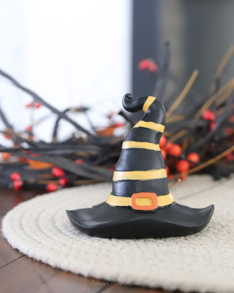 Striped Resin Witch Hat