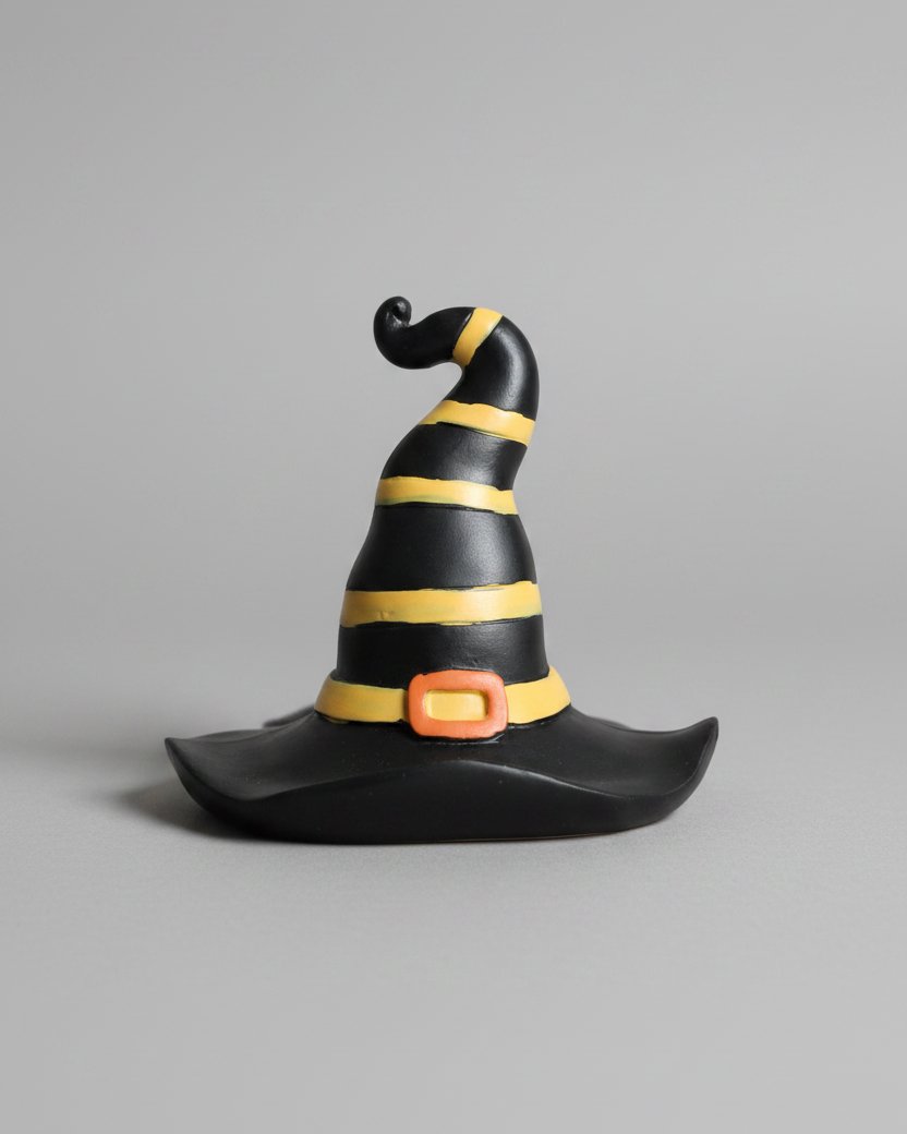Striped Resin Witch Hat