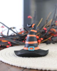 Striped Resin Witch Hat