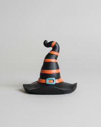 Striped Resin Witch Hat