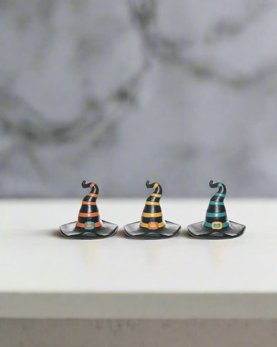 Striped Resin Witch Hat