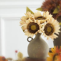 Cream Sunflower Bundle 10.5"