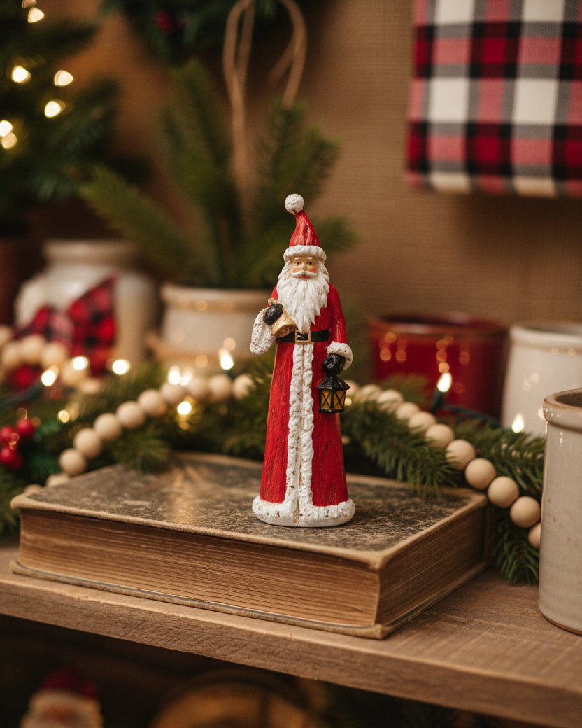 Distressed Vintage Santa Figurine