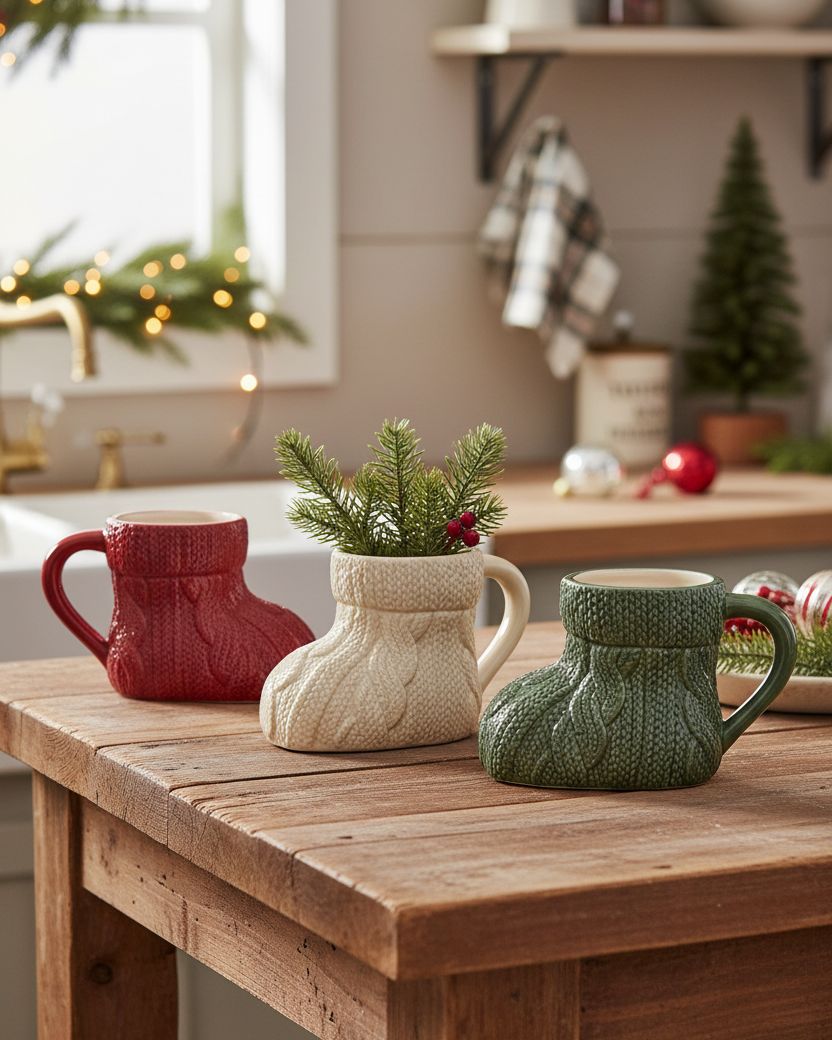 Dolomite Knit Stocking Mug