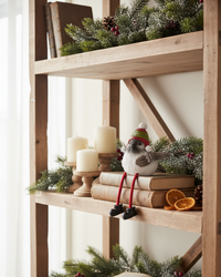 Bundled Up Christmas Bird Shelf Sitter