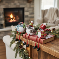 Bundled Up Christmas Bird Shelf Sitter