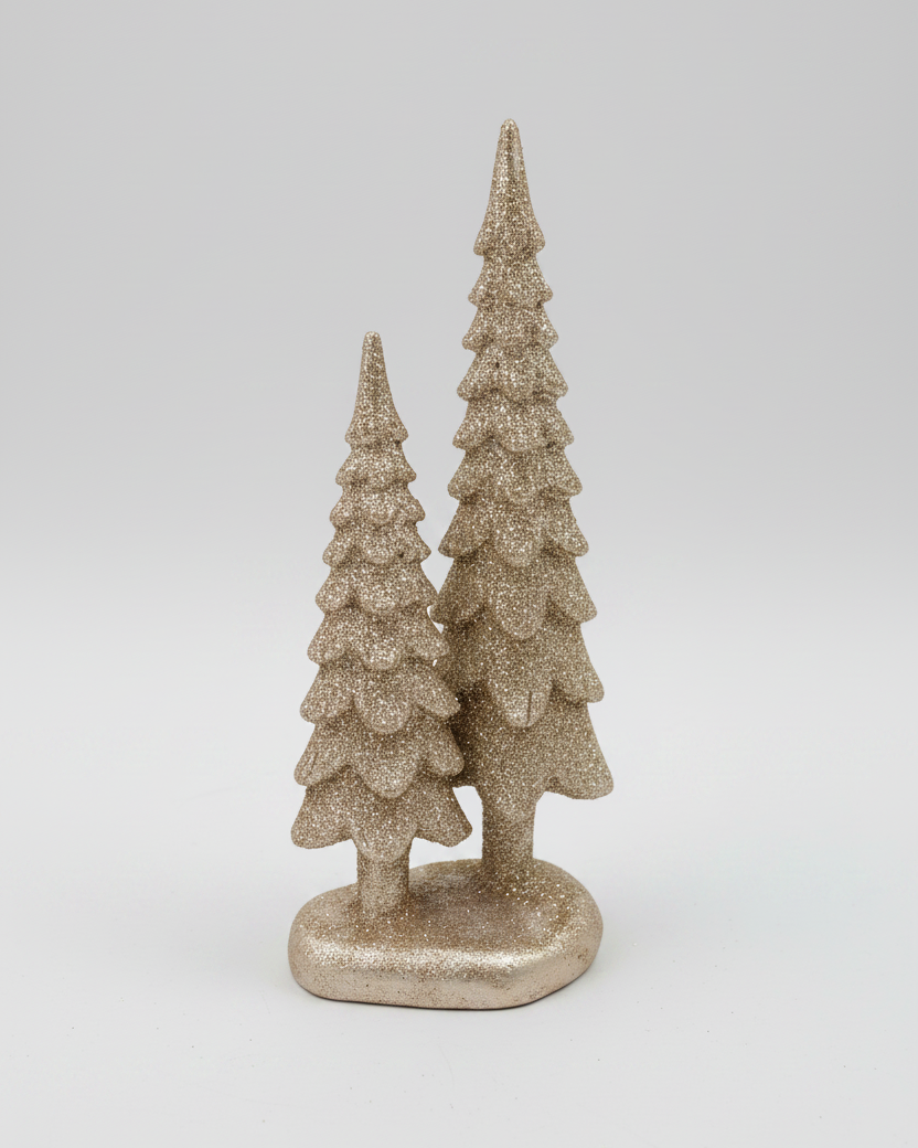 Gold Resin Tree Duo