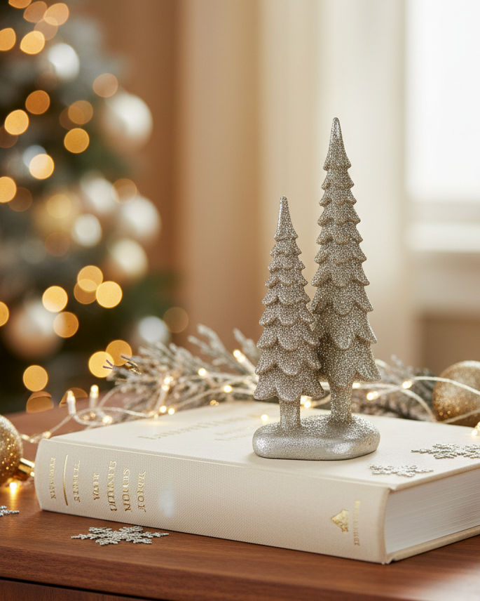 Gold Resin Tree Duo