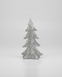 Glittered White Distressed Resin Tree