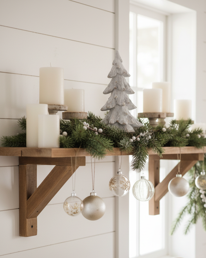 Glittered White Distressed Resin Tree