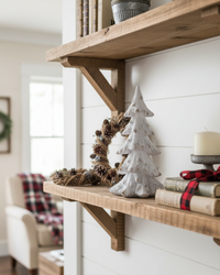 Glittered White Distressed Resin Tree