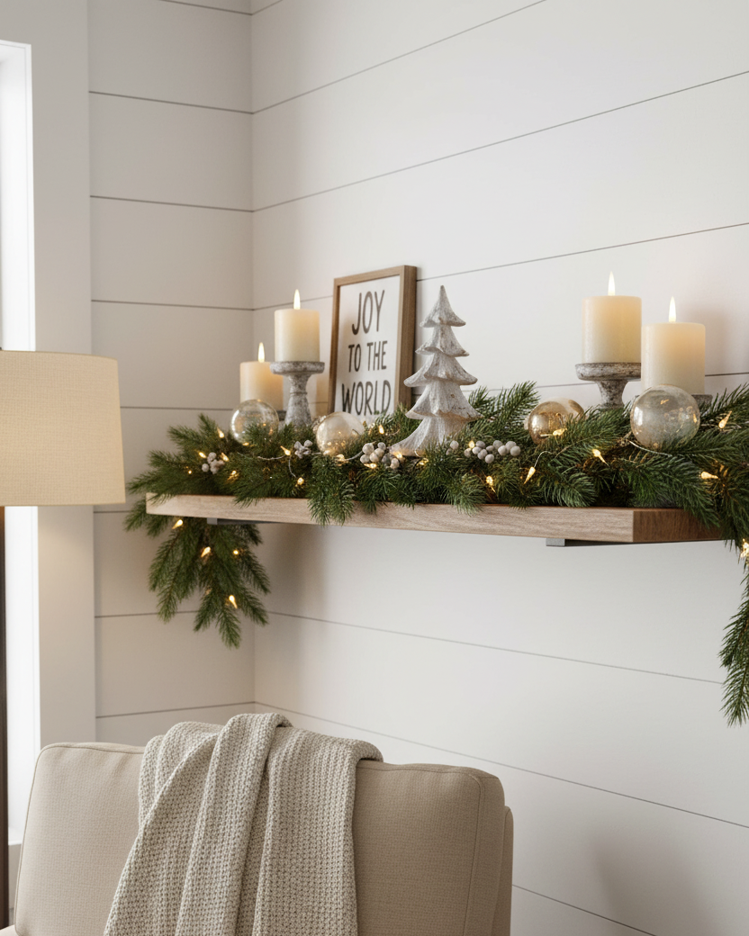 Glittered White Distressed Resin Tree