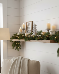 Glittered White Distressed Resin Tree