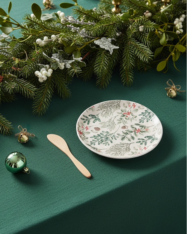 Boughs and Berries Appetizer Plate and Spreader
