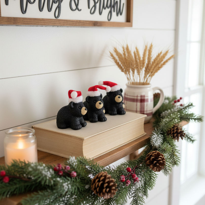 Mini Christmas Black Bears