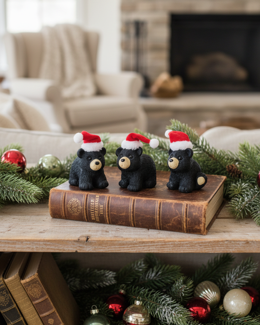 Mini Christmas Black Bears