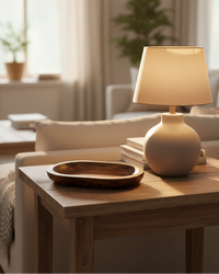Dark Wood Oval Tray 12"
