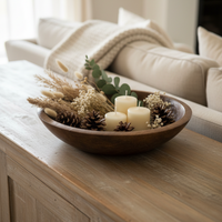Dark Wood Bowl 12"