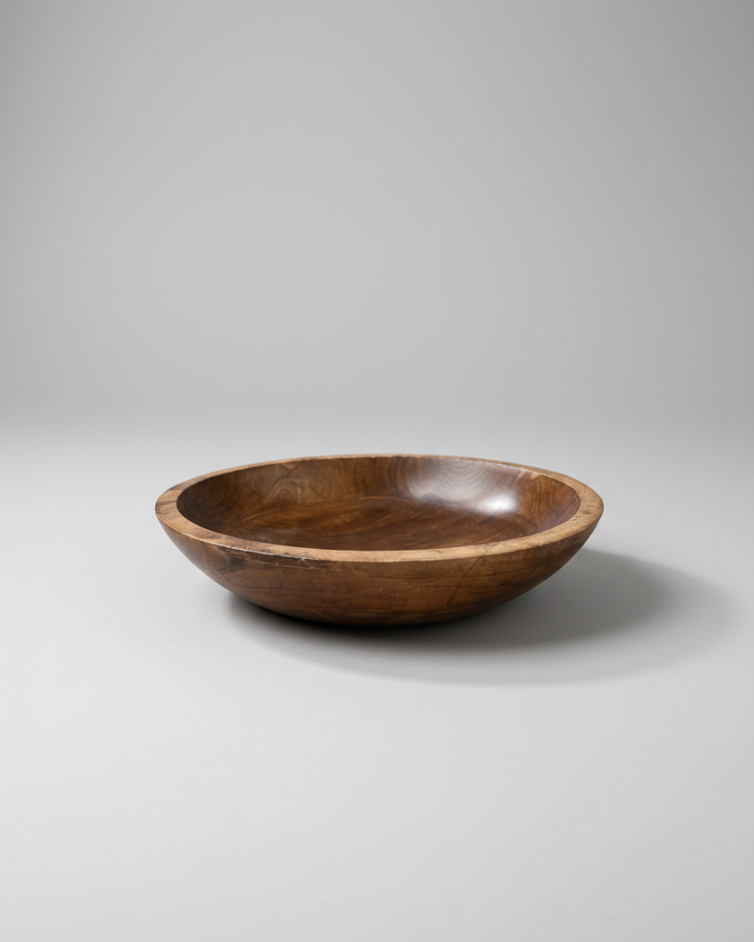 Dark Wood Bowl 12"