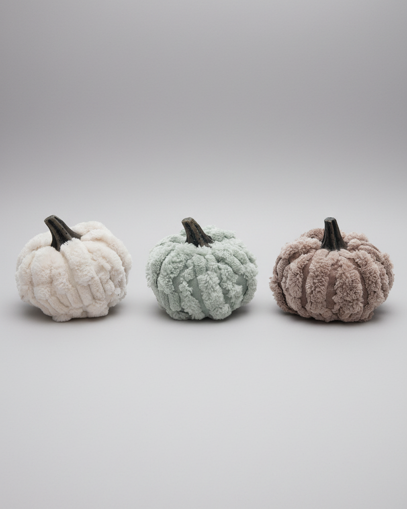 Plush Velvet Neutral Pumpkin