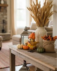 Harvest Resin Bird With Hat