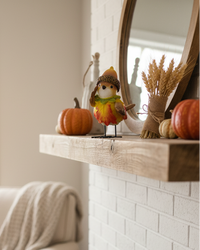 Harvest Resin Bird With Hat