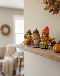 Harvest Resin Bird With Hat