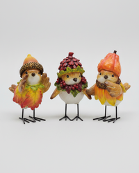 Harvest Resin Bird With Hat