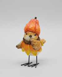 Harvest Resin Bird With Hat