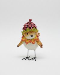 Harvest Resin Bird With Hat