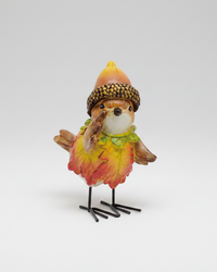 Harvest Resin Bird With Hat