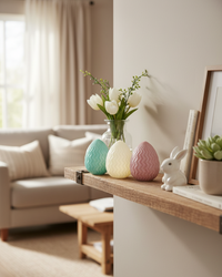 Glass Light Up Colourful Egg Decor