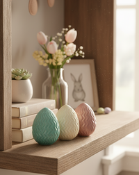 Glass Light Up Colourful Egg Decor