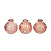 Coral Chubby Glass Bud Vase