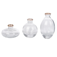 Gold Rim Glass Bud Vase