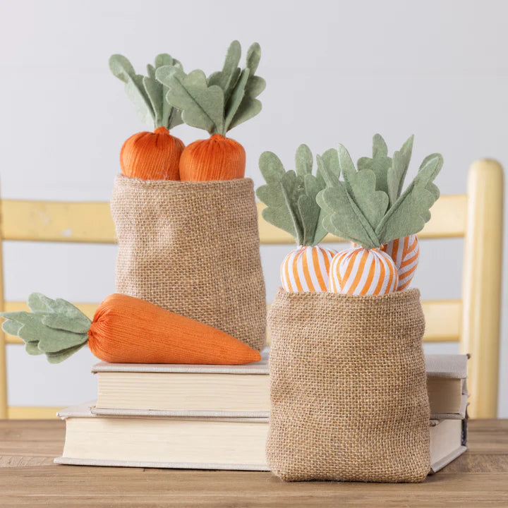 Fabric Spring Carrot in Bag