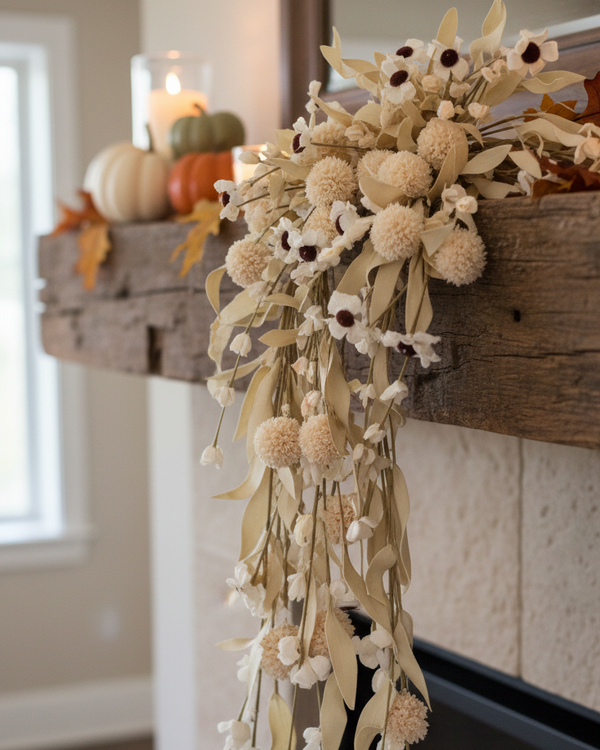 Tan Allium and Blooms Greenery Collection